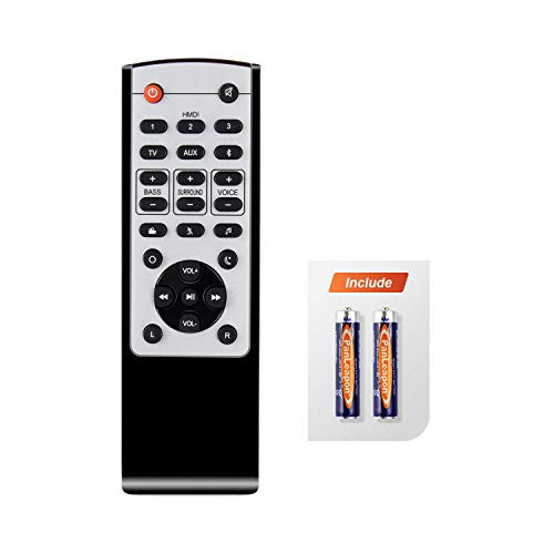 Motiexic Replacement Remote Control Compatible with Polk Audio Re9641-1 Re8214-1 Sound Bar Remote Control for Magnifi Max Soundbar and Magnifi Max SR Soundbar (Include Batteries)