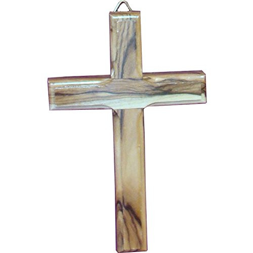 Small Zuluf Wall Hanging Wood Cross 12cm Olive Wood Wall Cross From Bethlehem - CRS053