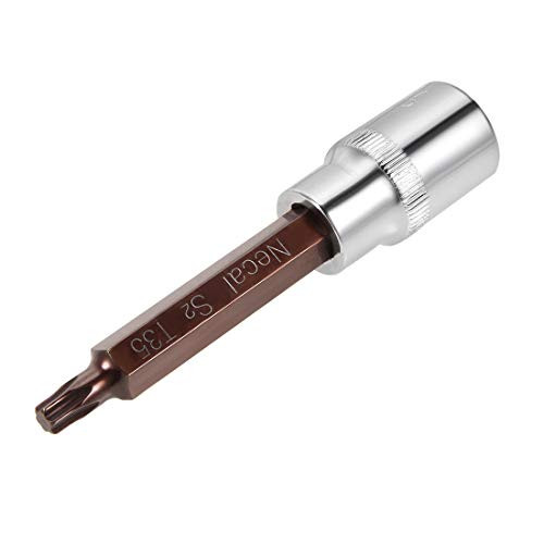 uxcell 1/2-Inch Drive T35 Torx Bit Socket S2 Steel 100mm Length