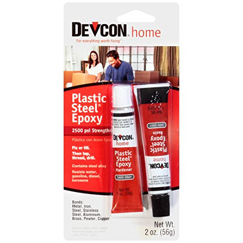 Devcon (52345-12PK) Plastic Steel Epoxy - 1 oz. 2-Part Tube, (Pack of 12)