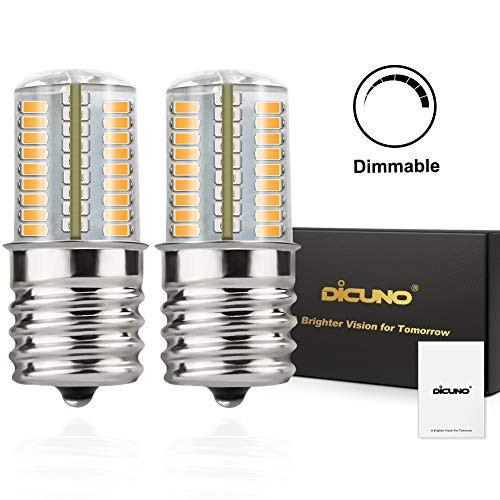DiCUNO E17 LED Bulb Microwave Oven Light 4 Watt Dimmable Warm White 3000K 72x3014SMD AC110-130V (2-Pack)