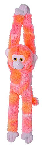 Wild Republic, Hanging Monkey Plush, Stuffed Animal, Plush Toy, Gifts for Kids, Vibe Pink, 20"