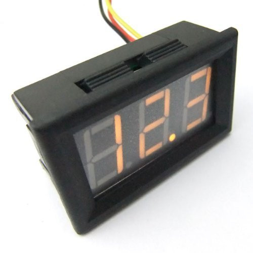 SMAKN® 2 Wire Yellow Dc 4.0-30v LED Panel Digital Display Voltage Meter Voltmeter