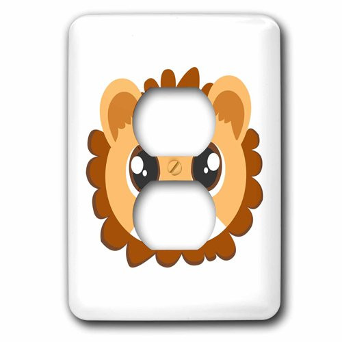 3dRose lsp_203410_6 Cute Baby Lion Cartoon 2 Plug Outlet Cover 3dRose lsp_203410_6 Cute Baby Lion Cartoon 2 Plug Outlet Cover
