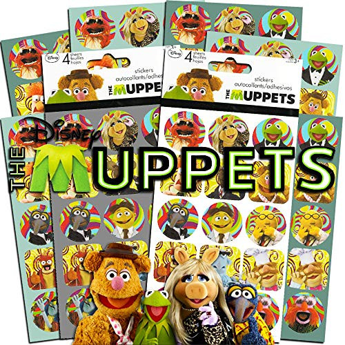 Disney Muppet Stickers Party Supplies Pack ~ 120 Muppets Stickers Featuring Kermit, Fozzie, Miss Piggy and More (8 Sheets, Muppet Babies Toys)