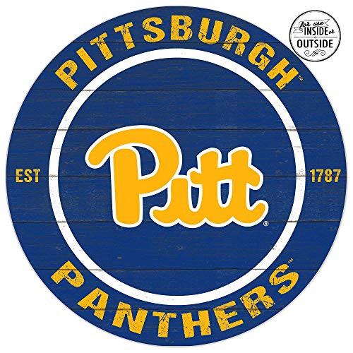 KH Sports Fan Pittsburgh Panthers 20"x20" inOutdoor Circle Sign, Team Color