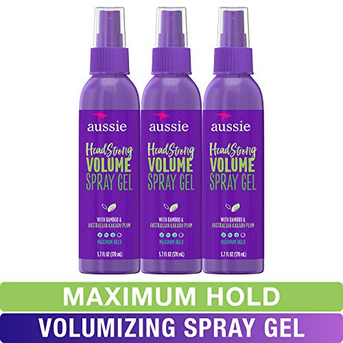 Aussie Spray Gel, with Bamboo & Kakadu Plum, Headstrong Volume, 5.7 fl oz, Triple Pack