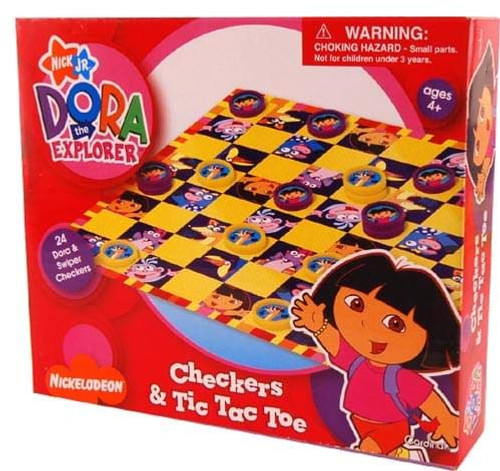 Nickelodeon Checkers & Tic Tac Toe Game Dora Nickelodeon Checkers & Tic Tac Toe Game Dora