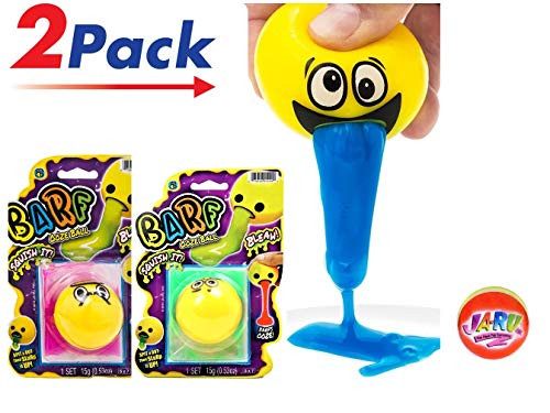 JA-RU Emoji Barf Ooze Ball (Pack of 2) Squishy Slime Putty Ball | Item #5299-2sl