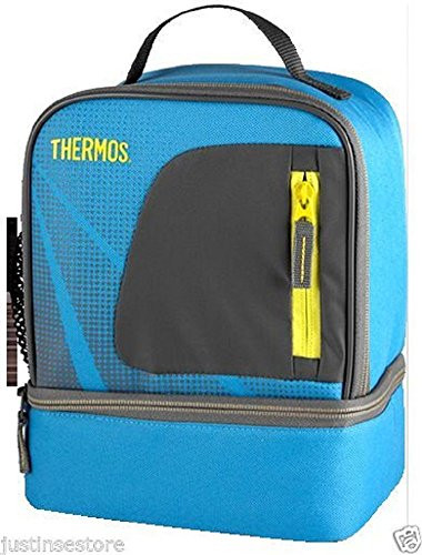 Thermos Insulated Lunch Bag Cooler, Dual Compartment Lunch Kit with Mesh/front Pocket