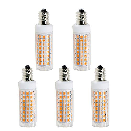 [5-Pack] E12 Led Bulb Candelabra Light Bulbs 8W, 100W (850LM) Equivalent Ceiling Fan Bulbs, Warm White 3000K, Dimmable, LED Chandelier Light Bulbs.