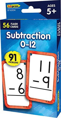Teacher Created Resources Subtraction 012 Flash Cards