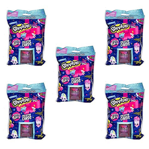 Shopkin Join The Party Collector Cards Season 7 Super Deluxe Pack 5 Packs
