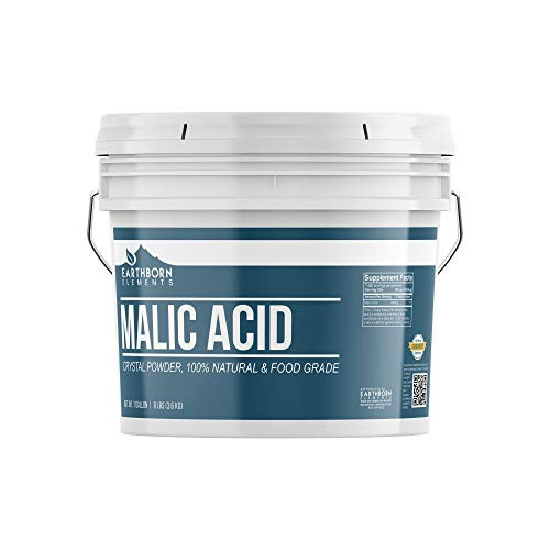 Malic Acid Powder, 1 Gallon Bucket (8 LBS) by Earthborn Elements, Boost Energy Production, Alpha Hydroxy Acid, Help with Muscle Pain & Soreness, Replenish & Repair Skin, Resealable Bucket Malic Acid Powder, 1 Gallon Bucket (8 LBS) by Earthborn Elements, Boost Energy Production, Alpha Hydroxy Acid, Help with Muscle Pain & Soreness, Replenish & Repair Skin, Resealable Bucket