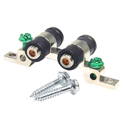Grounding Block, Ancable Dual F Pin Female Coaxial Ground Block, Weather Seal Boots for Coaxial Cable, Satellite, Dish Network Wiring, DIRECTV and OTA Antenna Installation, 3GHz