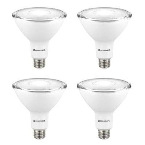 EcoSmart 90-Watt Equivalent PAR38 Non-Dimmable Flood LED Light Bulb Bright White (4-Pack)