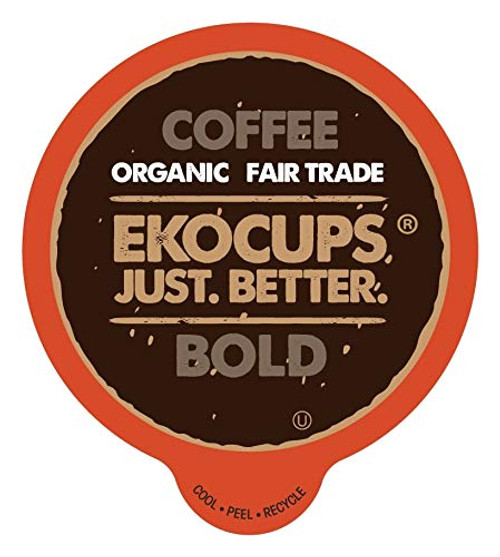 EKOCUPS Artisan Organic Bold Hot or Iced Coffee, Dark roast, in Recyclable Single Serve Cups for Keurig K-cup Brewers, 40 count EKOCUPS Artisan Organic Bold Hot or Iced Coffee, Dark roast, in Recyclable Single Serve Cups for Keurig K-cup Brewers, 40 count