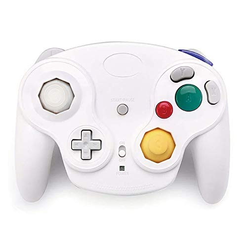 GALGO Wireless Gamecube Controllers, Classic Gamecube Wavebird Wireless wii Controller Remote Gamepad Joystick for Nintendo Gamecube Console, Compatible with Wii (White1)