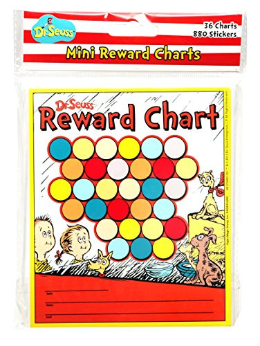 Eureka Dr. Seuss What Pet Should I Get? Mini Reward Charts with Stickers, Package of 36