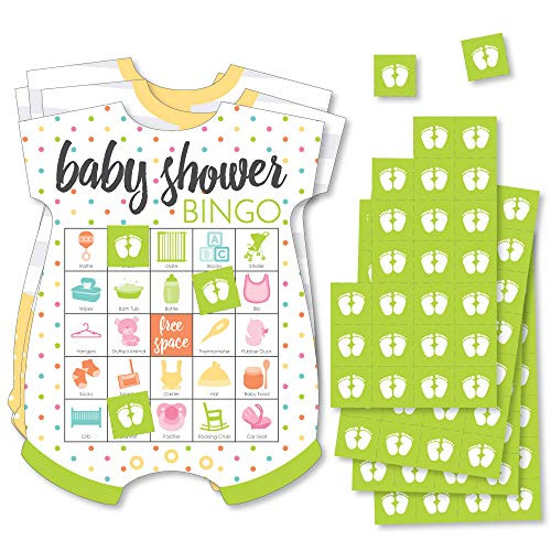 Big Dot of Happiness Baby Neutral - Picture Bingo Cards and Markers - Baby Shower Shaped Bingo Game - Set of 18 Big Dot of Happiness Baby Neutral - Picture Bingo Cards and Markers - Baby Shower Shaped Bingo Game - Set of 18