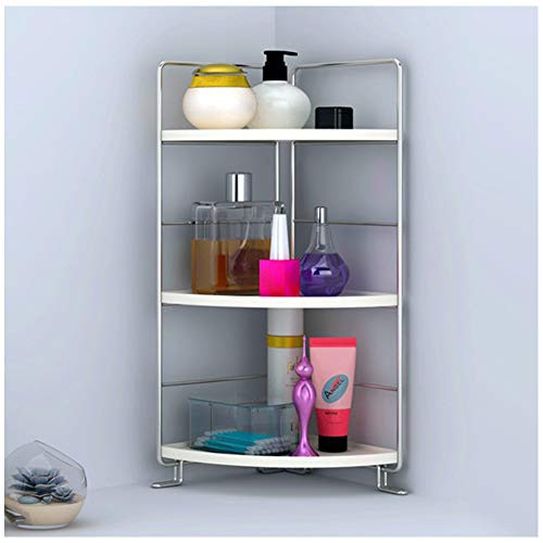 kaileyouxiangongsi 3-Tier Bathroom Countertop Organizer - Vanity Tray Cosmetic & Makeup Storage- Kitchen Spice Rack Standing Shelf - Corner Storage Shelf, Silver kaileyouxiangongsi 3-Tier Bathroom Countertop Organizer - Vanity Tray Cosmetic & Makeup Storage- Kitchen Spice Rack Standing Shelf - Corner Storage Shelf, Silver