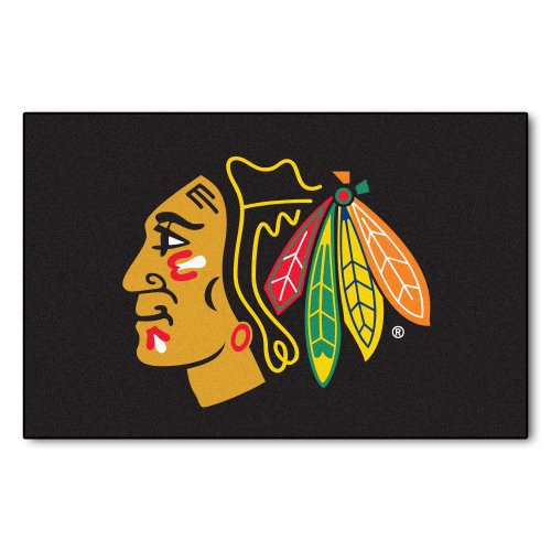 FANMATS NHL Chicago Blackhawks Nylon Face Starter Rug