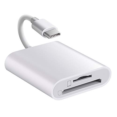 FANSBE USB C Card Reader, TF & SD Memory Card Plug and Play Type-C Flash Memory Card Reader Digital Camera Reader Adapter Compatible, Memory Card Reader Viewer