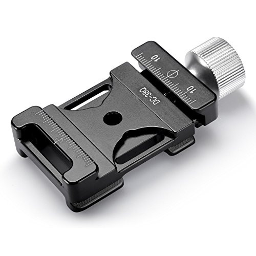 Neewer Aluminum Screw Knob Clamp Arca Swiss Compatible Mini Quick Release Clamp for QR Plate (38mm)