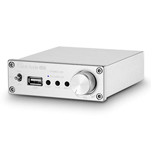 Douk Audio M1 Mini Bluetooth 5.0 Power Amplifier Stereo Receiver Audio Amp USB Music Player (Silver)