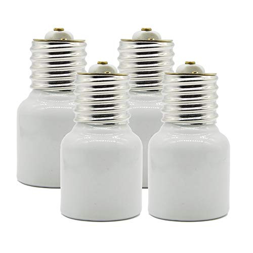 Porcelain Mogul Socket Extender,Mogul Base E39 Socket Extensions Adapter,Emnooti E39 to E39 Screw Mogul Base LED Fluorescent Incandescent Lamp Holder Adapter 1500W 660V (4-Pack)