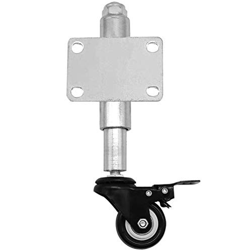 2"Gate Wheel PU Spring Loaded Gate Caster Fence Hardware Swivel Gate Wheel with Brake - Up to 110Lbs Load Capacity(2-Inch)