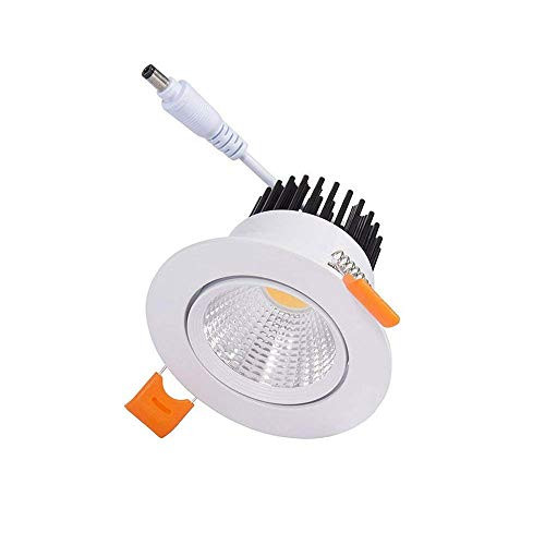 ZC-ECC Dimmable 5W COB LED Ceiling Light Downlight,3000K Warm White LED Downlight with Driver,Spotlight Lamp Recessed Lighting Fixture