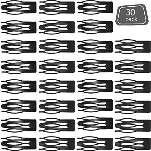 30 Pieces Double Grip Hair Clips Metal Snap Hair Barrettes for Women Girls Hair Making (Black) 30 Pieces Double Grip Hair Clips Metal Snap Hair Barrettes for Women Girls Hair Making (Black)