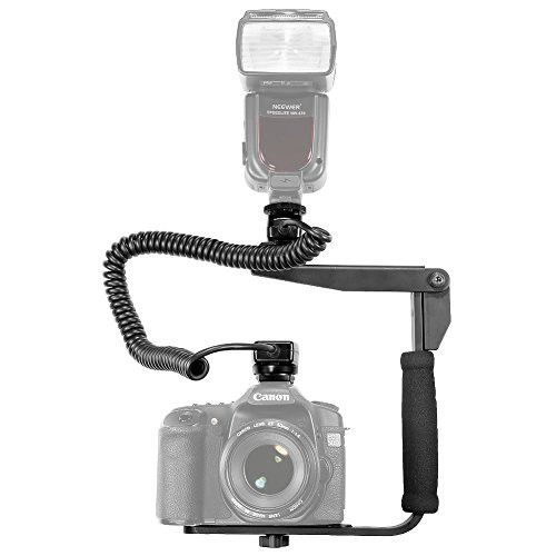 Neewer Quick Flip Rotating Flash Bracket and 9.8 feet/3 m E-TTL E-TTL II Off Camera Flash Speedlite Cord for Canon EOS 5D Mark III, 5D Mark II, 1Ds Mark 6D, 5D, 7D, 60D
