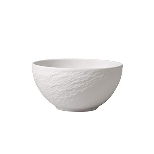 Villeroy & Boch Manufacture Rock Blanc Rice Bowl, 20.25, Premium Porcelain, White Villeroy & Boch Manufacture Rock Blanc Rice Bowl, 20.25, Premium Porcelain, White