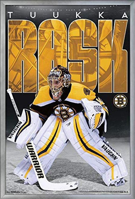 Trends International NHL Boston Bruins - Tuukka Rask, 22.375" x 34", Silver Framed Version