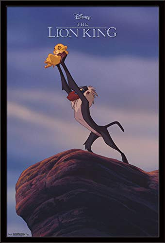 Trends International Disney The Lion King 1994-Pride Rock, 22.375" x 34", Black Framed Version