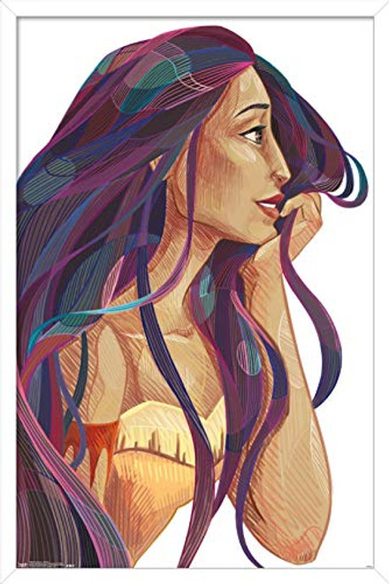 Trends International Disney Pocahontas - Stylized, 14.725" x 22.375", White Framed Version Trends International Disney Pocahontas - Stylized, 14.725" x 22.375", White Framed Version