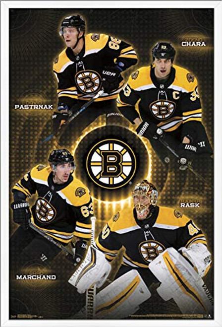 Trends International NHL Boston Bruins - Team 17 Wall Poster, 22.375" x 34", White Framed Version Trends International NHL Boston Bruins - Team 17 Wall Poster, 22.375" x 34", White Framed Version