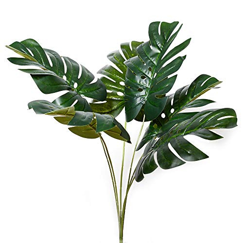 6 Pack Artificial Palm Leaves Decorations Faux Fake Palm Fronds Monstera Plant Artificial Tropical Large Palm Tree Leaves Plants for Home Kitchen Party Arrangement Wedding Decor (Turtle Leaf) 6 Pack Artificial Palm Leaves Decorations Faux Fake Palm Fronds Monstera Plant Artificial Tropical Large Palm Tree Leaves Plants for Home Kitchen Party Arrangement Wedding Decor (Turtle Leaf)