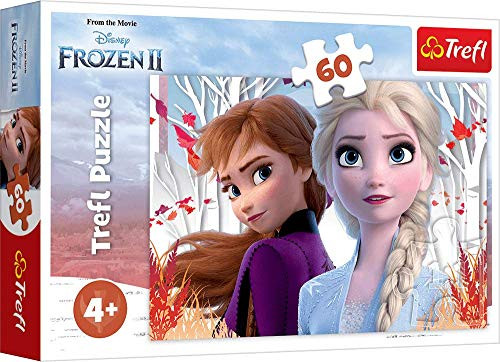 Trefl Puzzles Frozen 2, The Enchanted World of Anna and Elsa, 60 Elements, Jigsaw Puzzles for Kids