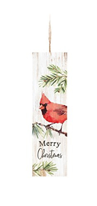 P. Graham Dunn Merry Christmas Cardinal Rectangle Whitewash 1.5 x 6 Wood Hanging Christmas Ornament P. Graham Dunn Merry Christmas Cardinal Rectangle Whitewash 1.5 x 6 Wood Hanging Christmas Ornament