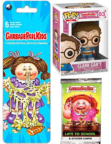 Super GPK Clark Can't #03 Pop! Figure Garbage Pail Kids Bundled with Topps Trading Cards & Stickers 3 Items
