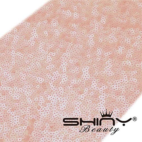 ShinyBeauty 12inx72in Sequin Table Runner-Pink