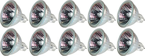 GE Halogen Flood Light Bulbs, MR16 Flood Lights, 20-Watt, 275 Lumen, 2-Pin GX5.3 Base, White, 10-Pack, Indoor Flood Light Bulb, Recessed Light Bulbs for Indoors