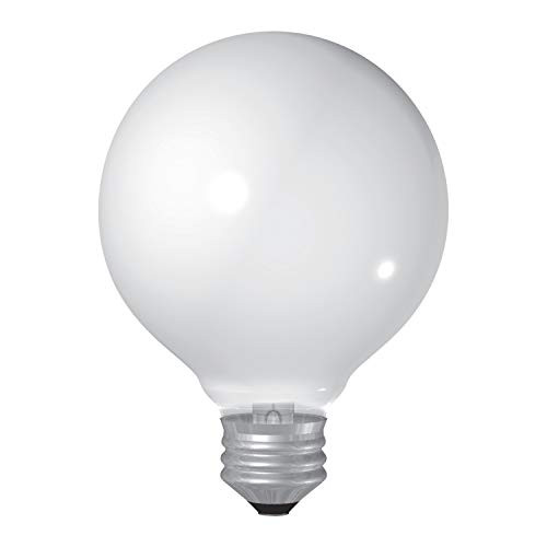 GE Halogen Globe Light Bulbs, G25 Globe Light Bulb, 43-Watt, 640 Lumen, Medium Base, Soft White, 1-Pack, Decorative Vanity Light Bulbs, Replacement for 60-Watt Light Bulbs