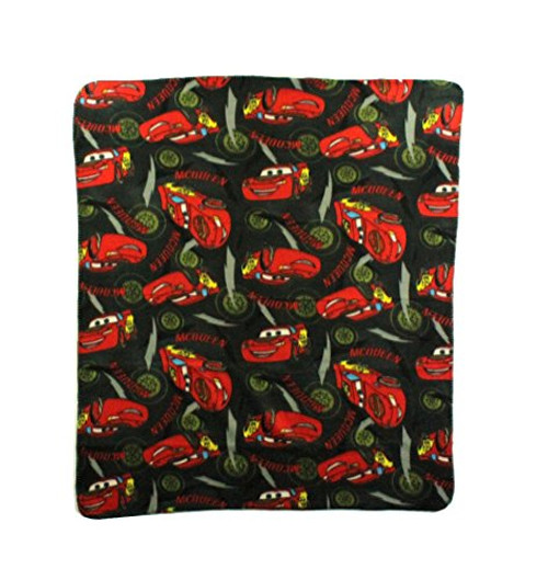 Disney Cars Lightning McQueen "Wheels Repeater" Fleece Character Blanket 50 x 60-inches Disney Cars Lightning McQueen "Wheels Repeater" Fleece Character Blanket 50 x 60-inches