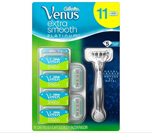 Gillette Venus Extra Smooth Platinum Razor & Refills, 11-count