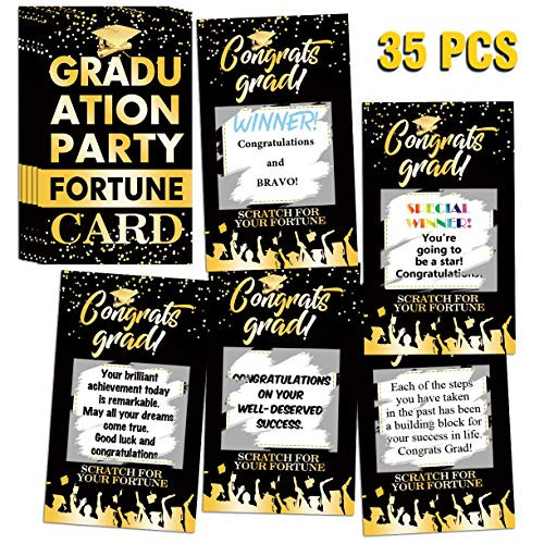 2020 Graduation Party Game - Graduation Scratch Off Party Game,2020 Graduation Party Decorations - 36 Cards(Black)