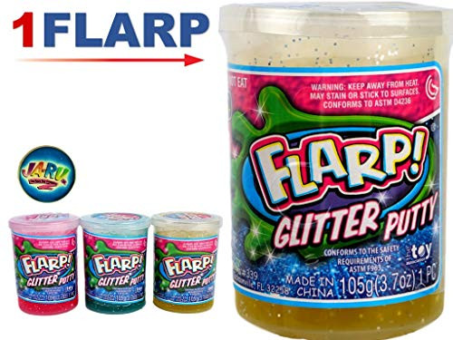 JA-RU Flarp Noise Putty Glitter New! (Pack of 1 ) with a Bouncy Ball Spackling Putty | Item #339-1slp